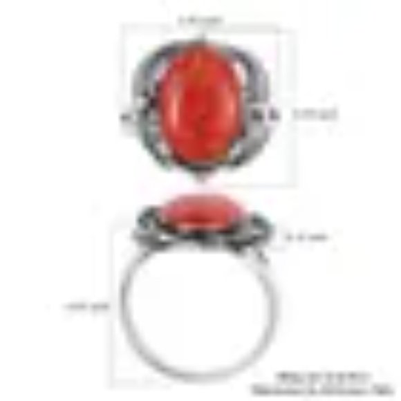 Plum Coral Solitaire Ring & matching Earrings in Sterling Silver (2 pc set) NWT - Picture 10 of 11